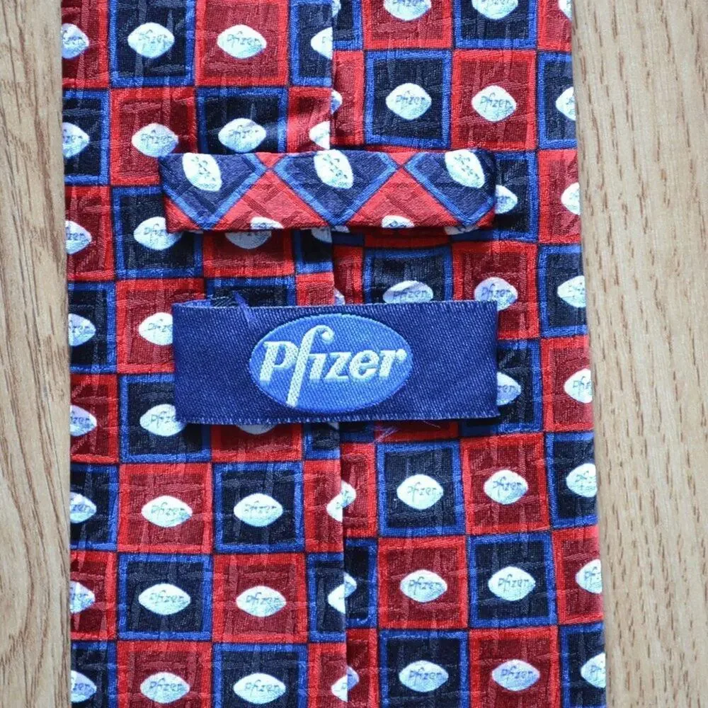 Vintage Pfizer Blue Pill Tie